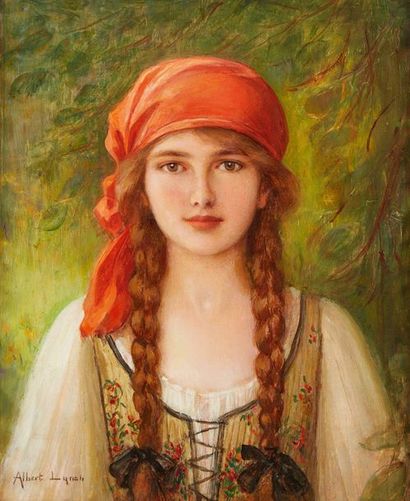 ALBERT LYNCH (Gleisweiler 1860- Monaco 1950) 
Figure of a young gypsy
girl On her...