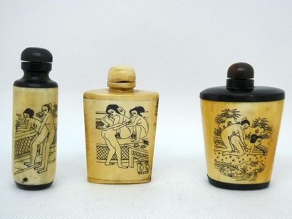 null CHINA



Set of six ivory snuffboxes decorated with erotic scenes.



Dim :...