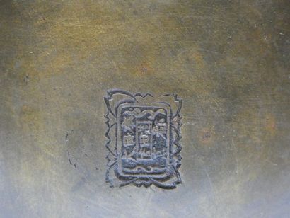 null CHINA



Pair of square pot holders in bronze with brown patina and bird relief...