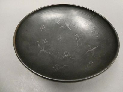 Black glazed porcelain bowl