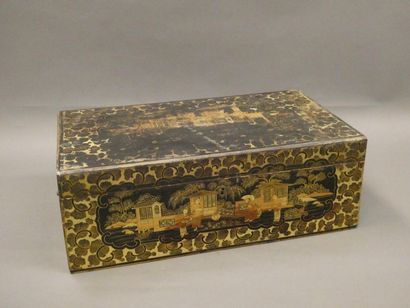 null CHINA, Canton end XIXth century



Rectangular box in blackened wood with painted...