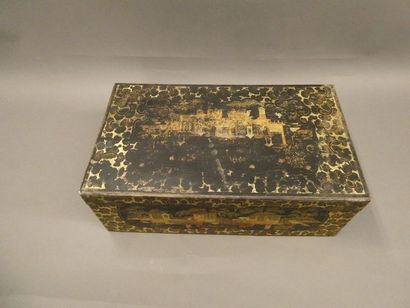 null CHINA, Canton end XIXth century



Rectangular box in blackened wood with painted...