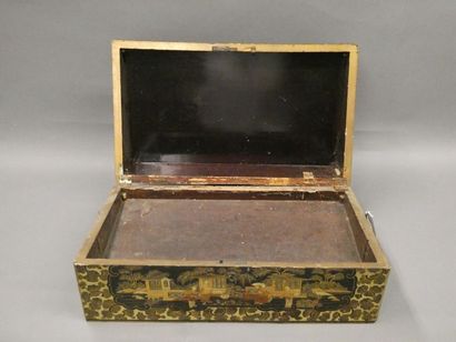 null CHINA, Canton end XIXth century



Rectangular box in blackened wood with painted...