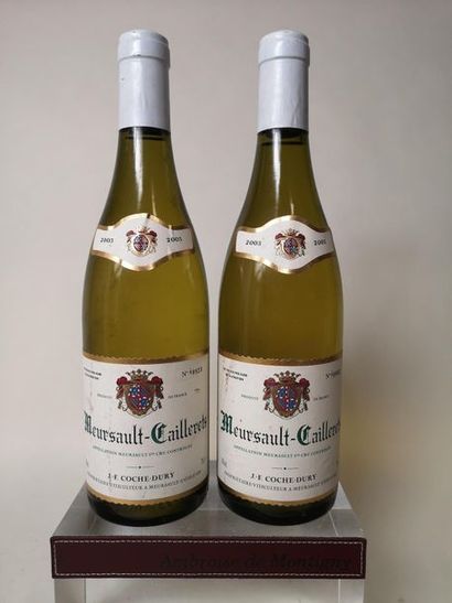 null 2 bouteilles MEURSAULT 1er cru "Caillerets" - J. F. Coche-Dury 2003

Etiquettes...