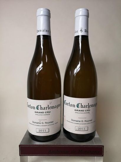 null 2 bouteilles CORTON CHARLEMAGNE Grand cru - G. Roumier 2011

Etiquettes légèrement...