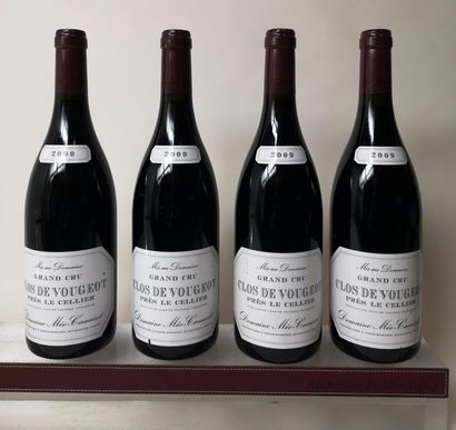 null 4 bouteilles CLOS de VOUGEOT Grand cru "Prés Le Cellier" - Méo-Camuzet 2009...