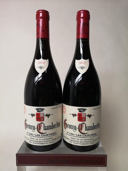 null 2 bouteilles GEVREY CHAMBERTIN 1er cru Cazetiers - A. Rousseau 2012

Une étiquette...