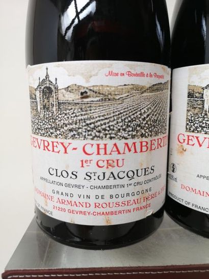 null 2 bouteilles GEVREY CHAMBERTIN 1er cru "Clos St Jacques" - A. Rousseau 2009

Etiquettes...