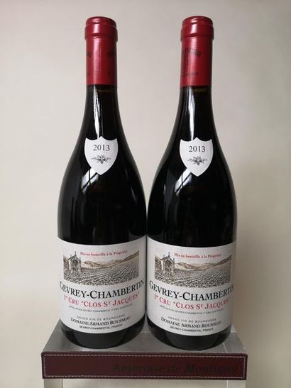 null 2 bouteilles GEVREY CHAMBERTIN 1er cru "Clos St Jacques" - A. Rousseau 2013...