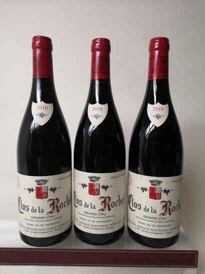 null 3 bouteilles CLOS DE LA ROCHE Grand cru - A. Rousseau 2010

Une étiquette très...