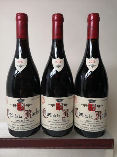 null 3 bouteilles CLOS DE LA ROCHE Grand cru - A. Rousseau 2011

Une étiquette très...