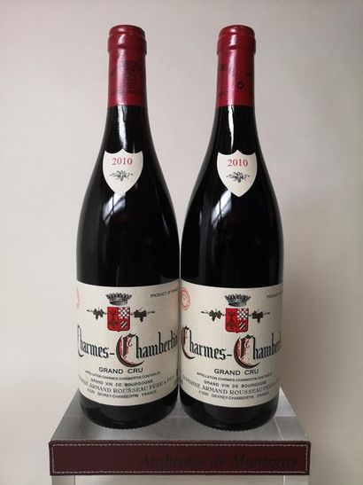null 2 bouteilles CHARMES CHAMBERTIN Grand cru - A. Rousseau 2010

