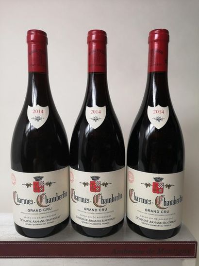 null 3 bouteilles CHARMES CHAMBERTIN Grand cru - A. Rousseau 2014

