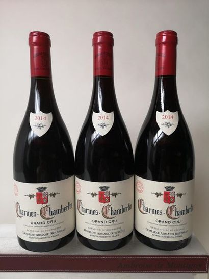 null 3 bouteilles CHARMES CHAMBERTIN Grand cru - A. Rousseau 2014

