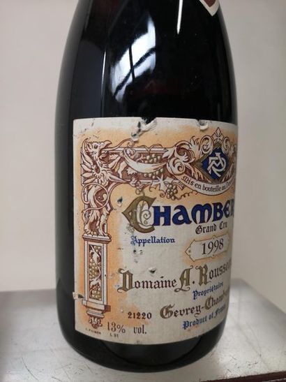 null 1 bouteille CHAMBERTIN Grand cru - A. Rousseau 1998

Etiquette très légèrement...