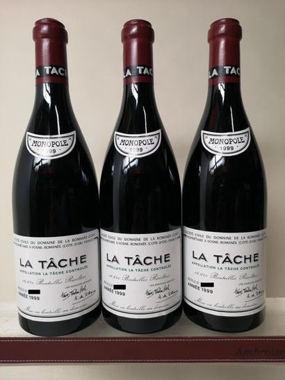 null 3 bouteilles La Tâche Grand cru - Domaine de la Romanée-Conti 1999

