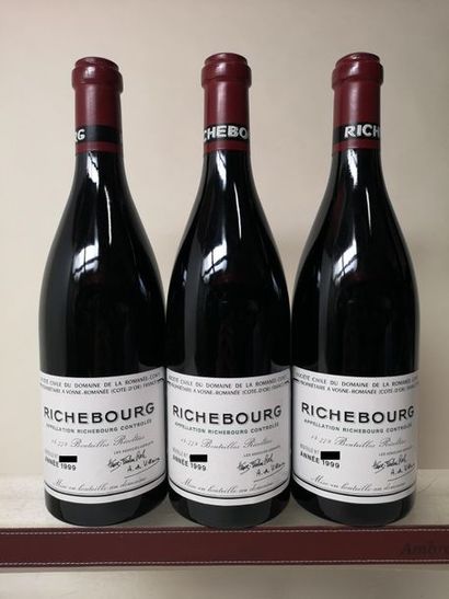 null 3 bouteilles Richebourg Grand cru - Domaine de la Romanée-Conti 1999

