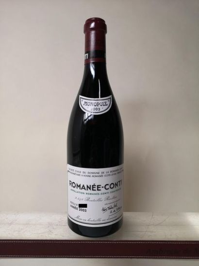 null Assortiment 13 bouteilles DOMAINE DE LA ROMANEE CONTI 2003 :
1 bouteille Romanée-Conti...