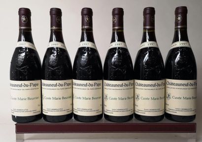null 6 bouteilles CHÂTEAUNEUF du PAPE "Cuvée Marie Beurrier" - Henri Bonneau 199...