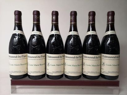 null 6 bouteilles CHÂTEAUNEUF du PAPE "Cuvée Marie Beurrier" - Henri Bonneau 199...