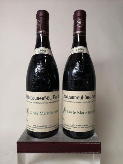 null 2 bouteilles CHÂTEAUNEUF du PAPE "Cuvée Marie Beurrier" - Henri Bonneau 199...
