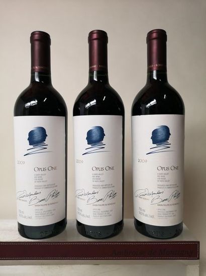 null 3 bouteilles OPUS ONE - Napa Valley - Mondavi Rothschild 2009


