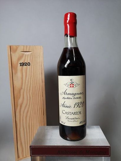 null 1 bouteille ARMAGNAC - CASTARÈDE 1920 Coffret bois. 1920

Coffret.