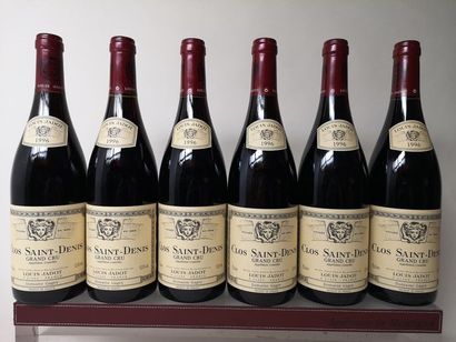 null 6 bouteilles Clos Saint Denis Grand cru - Louis JADOT 1996

