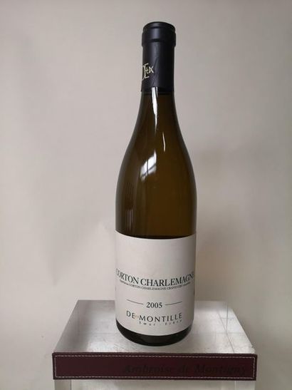 null 1 bouteille CORTON CHARLEMAGNE Grand cru - Deux MONTILLE Sœur et Frère 2005...