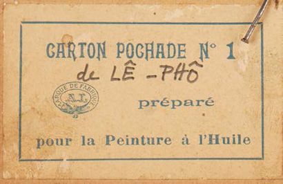 Le Pho (1907-2001) 
Notre-Dame à Paris
Huile sur carton
Signé au dos en toute lettre...