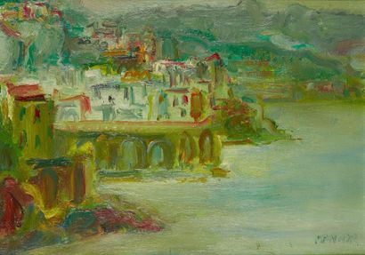Blasco MENTOR (1918-2003) 
Paysage
Huile sur toile
Signée en bas à droite
33 x 46,5...