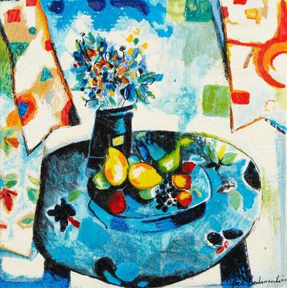 Yoel BENHARROUCHE (Né en 1961) 
Still life
Oil on panel
Signed lower right and signed...