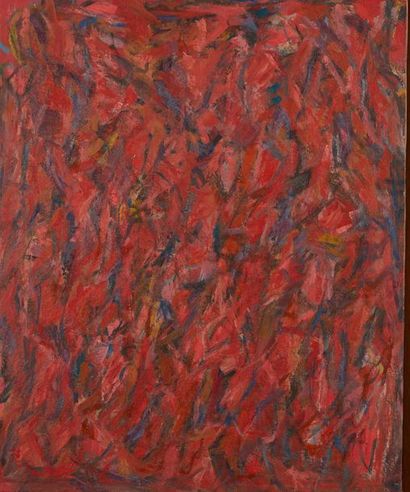 DAVID LAN BAR (1912-1987) 
Composition, 1970
Huile sur toile
Signée en bas à gauche...