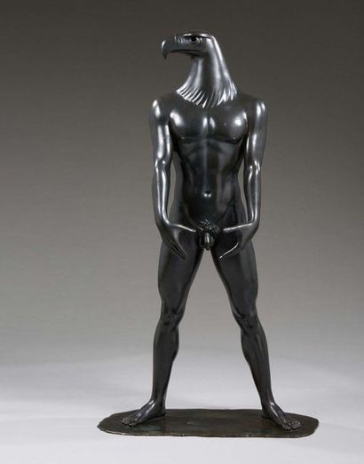 Arno BREKER (1900-1991) Vision d'Europe, 1978 Sculpture en bronze à patine vert antique...