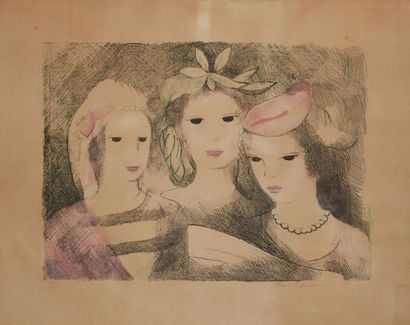 MARIE LAURENCIN, d'après 
Les trois amies
Paper lithograph
Numbered 150/150 and signed...