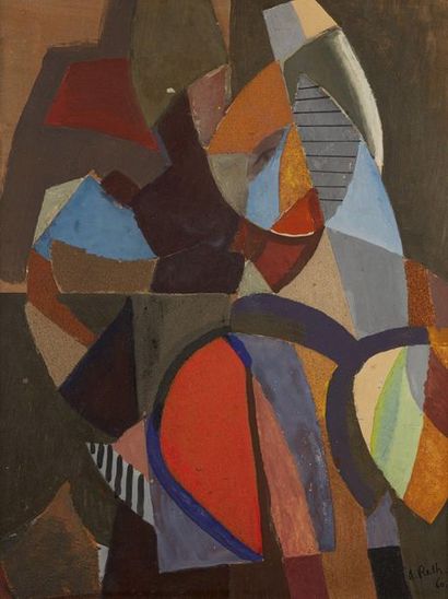 ALFRED RETH (1884-1966) 
Composition abstraite, 1960
Huile sur toile
Signée et datée...