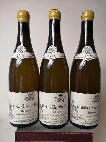 null 3 bouteilles CHABLIS 1er cru "Butteaux" - F. Raveneau 2013

cire cassées.