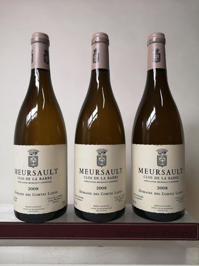 null 3 bouteilles MEURSAULT "Clos de la Barre" - Comtes Lafon 2008


