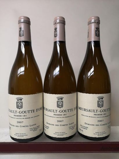 null 3 bouteilles MEURSAULT 1er cru "Gouttes D'Or" - COMTES LAFON 2007


