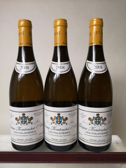 null 3 bouteilles PULIGNY MONTRACHET 1er cru "Folatières" - Dom. Leflaive 2008

...