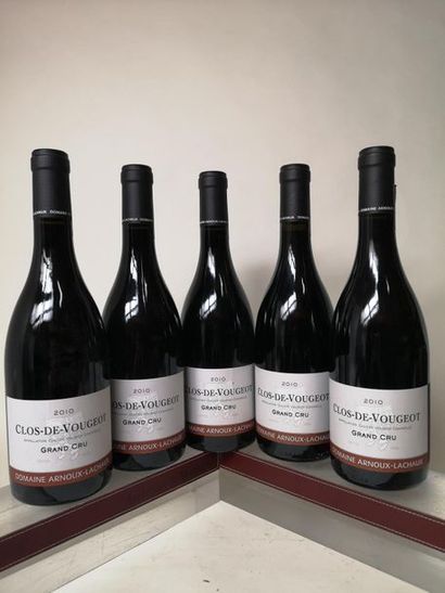 null 5 bouteilles CLOS DE VOUGEOT Grand Cru - Arnoux Lachaux 2010


