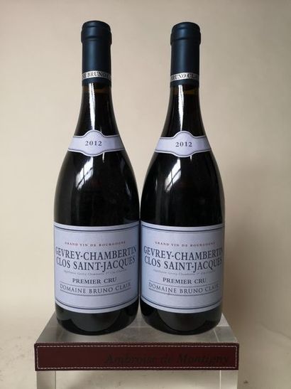 null 2 bouteilles GEVREY CHAMBERTIN 1er cru "Clos St Jacques" - Bruno Clair 2012...