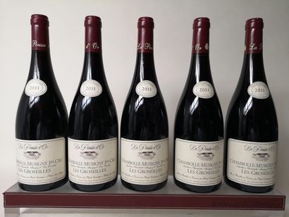 null 5 bouteilles CHAMBOLLE MUSIGNY 1er cru "Les Groseilles" - Domaine de La Pousse...