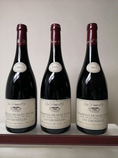 null 3 bouteilles CHAMBOLLE MUSIGNY 1er cru "Les Groseilles" - Domaine de La Pousse...