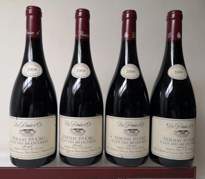 null 4 bouteilles VOLNAY 1er cru "Clos des 60 Ouvrées" - Domaine de La Pousse D’Or...