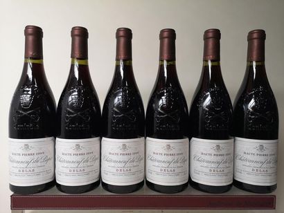null 6 bouteilles CHÂTEAUNEUF du PAPE "Haute Pierre" - DELAS 1999


