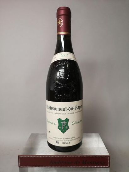 null 1 bouteille CHATEAUNEUF DU PAPE "Réserve des Celestins"- Henri Bonneau 2005...
