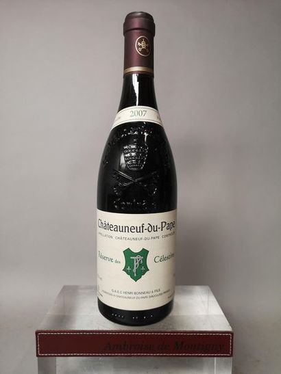 null 1 bouteille CHATEAUNEUF DU PAPE "Réserve des Celestins"- Henri Bonneau 2007...