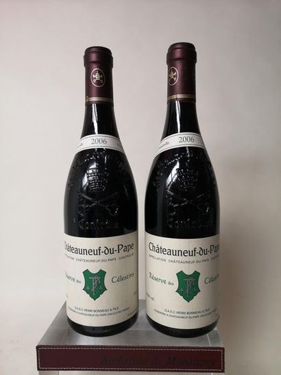 null 2 bouteilles CHÂTEAUNEUF du PAPE "Réserve des Célestins" - Henri Bonneau 20...