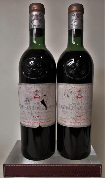 null 2 bouteilles CHÂTEAU PAPE CLEMENT - GC Pessac Léognan 1965

Etiquettes tâchées...